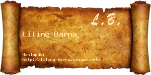 Liling Barna névjegykártya