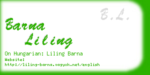 barna liling business card